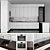 Sleek White Kitchen Ensemble 3D model small image 1