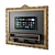 Elegant Baroque Frame TV Shelf 3D model small image 2