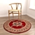 Versatile Round Rug Set 3D model small image 5