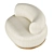 Elegant Emmanuelle Split Armchair 3D model small image 6