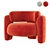  Embrace Armchair: Modern Comfort 3D model small image 4