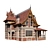 Classic Wood Shingle House 3D model small image 4
