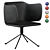 Modern Chorus Armchair: Sleek Design & Comfort 3D model small image 1