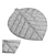  Modern Leaf Design Rug 3D model small image 2