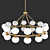 Hutchinson Brass Chandelier: Modern Retro Elegance 3D model small image 1