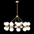 Hutchinson Brass Chandelier: Modern Retro Elegance 3D model small image 3