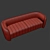 Cozy Seating Solution: Multi-Person Sofa 3D model small image 2