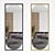 Sleek Wall Mirror | 1390x540mm 3D model small image 1