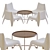 Outdoor Chair and Table Set 3D model small image 1