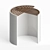 Contour Nesting Side Tables with Glass Tops 3D model small image 1