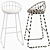 Nordic Style Iron Chair 3D model small image 2