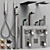 Luxurious Gessi Rettangolo K Faucet Set 3D model small image 1