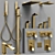 Luxurious Gessi Rettangolo K Faucet Set 3D model small image 2