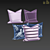 Decorative Pillows Set - Stylish Home Accents 3D model small image 3