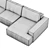 Milan Premium Corner Sofa 3D model small image 5