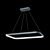 Sleek Modern Chandelier for Healthy Lighting 3D model small image 4