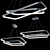 Sleek Minimalist LED Chandelier 3D model small image 1