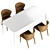 Italian-Made Calligaris Amelie Chair & Link Table 3D model small image 4