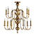 Title: Brass Art Deco Chandelier - Medium Size 3D model small image 1