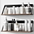 Sleek Bathroom Accessory Set 3D model small image 1