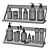 Sleek Bathroom Accessory Set 3D model small image 6