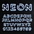 Glowing Neon Alphabet Set 3D model small image 1