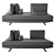 Sleek Comfort: Modern Sofa 3D model small image 1