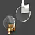 Elegant Crystal Wall Sconce 3D model small image 3