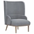 Elegant Copenhagen Wing Chair: Stylish, Comfortable, and High-Quality 3D model small image 1