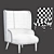 Elegant Copenhagen Wing Chair: Stylish, Comfortable, and High-Quality 3D model small image 4