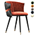 Sleek Kinter Armchair 3D model small image 1