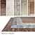 Luxury Silk and Wool Carpets Set 3D model small image 1