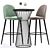 Lily Bar Stool Table: Stylish and Functional 3D model small image 1