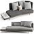 Elevated Elegance: Minotti Torii Inclined Sofa 3D model small image 1