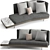 Elevated Elegance: Minotti Torii Inclined Sofa 3D model small image 3