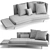 Elevated Elegance: Minotti Torii Inclined Sofa 3D model small image 4