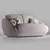 Alpine Cotton Bench: Cozy Comfort in Melange 3D model small image 2