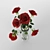 Elegant Red Rose Bouquet 3D model small image 2