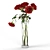 Elegant Red Rose Bouquet 3D model small image 8