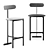 Sleek Park Place Bar Stool 3D model small image 1