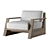 Luxurious RH TROPEA Lounge Chair 3D model small image 1