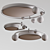 Modern Ceiling Lamp - Various Sizes 3D model small image 2