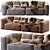 Mello Taos Brown Corner Sectional 3D model small image 1