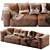 Mello Taos Brown Corner Sectional 3D model small image 6