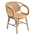 Sleek Rattan Dining Chair 3D model small image 1