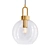 Elegant Glass Sphere Pendant 3D model small image 1