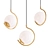 Elegant Cream Glass Ball Pendant 3D model small image 1