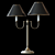 Vintage Double Flemish Desk Lamp 3D model small image 1