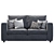 Finnala 2 Seat Sofa: Stylish & Functional 3D model small image 6