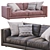 Flexform LUCIEN 2013 Sofa: Stylish & Versatile 3D model small image 1